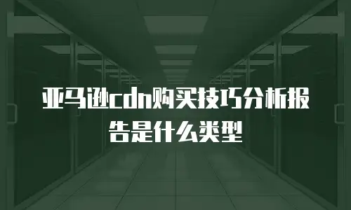 亚马逊cdn购买技巧分析报告是什么类型