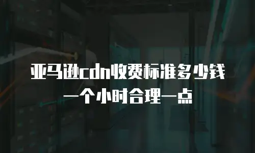 亚马逊cdn收费标准多少钱一个小时合理一点