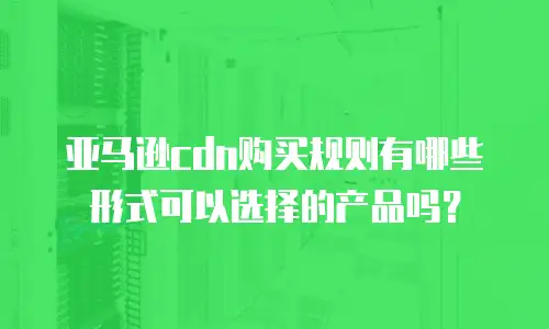 亚马逊cdn购买规则有哪些形式可以选择的产品吗？