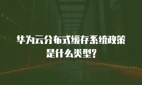 华为云分布式缓存系统政策是什么类型?