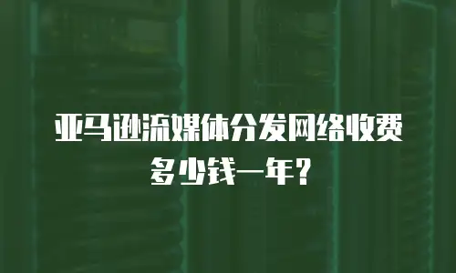 亚马逊流媒体分发网络收费多少钱一年？