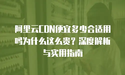 阿里云CDN便宜多少合适用吗为什么这么贵？深度解析与实用指南