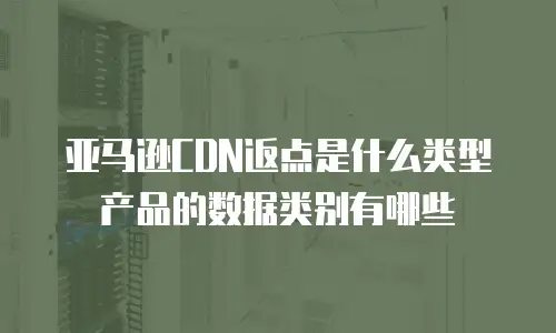 亚马逊CDN返点是什么类型产品的数据类别有哪些