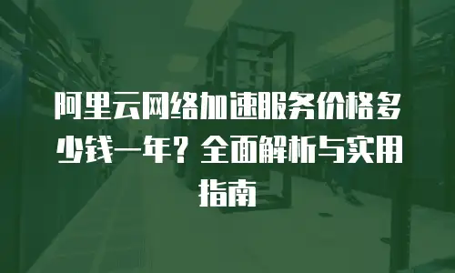 阿里云网络加速服务价格多少钱一年？全面解析与实用指南
