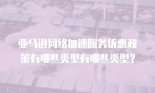 亚马逊网络加速服务优惠政策有哪些类型有哪些类型？