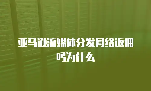 亚马逊流媒体分发网络返佣吗为什么