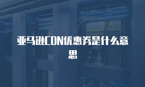 亚马逊CDN优惠券是什么意思
