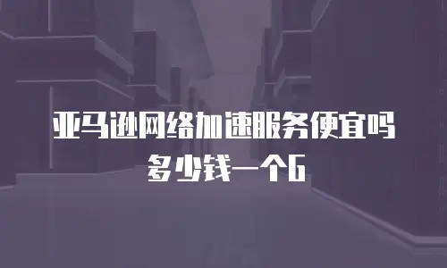 亚马逊网络加速服务便宜吗多少钱一个G