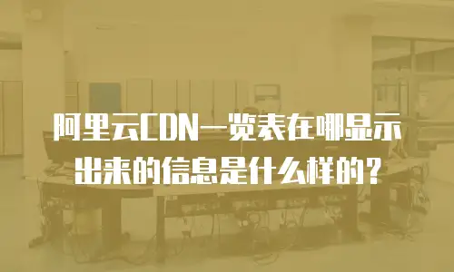 阿里云CDN一览表在哪显示出来的信息是什么样的？
