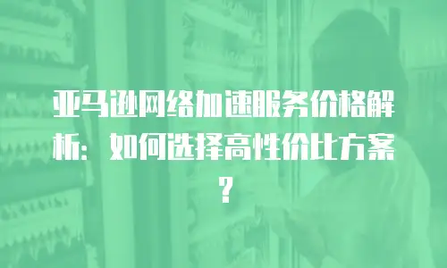 亚马逊网络加速服务价格解析：如何选择高性价比方案？