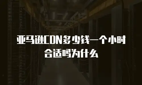 亚马逊CDN多少钱一个小时合适吗为什么