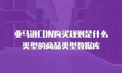 亚马逊CDN购买规则是什么类型的商品类型数据库