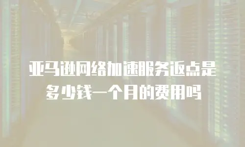 亚马逊网络加速服务返点是多少钱一个月的费用吗