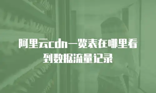 阿里云cdn一览表在哪里看到数据流量记录