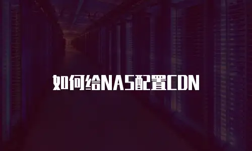 如何给NAS配置CDN