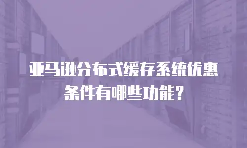 亚马逊分布式缓存系统优惠条件有哪些功能？