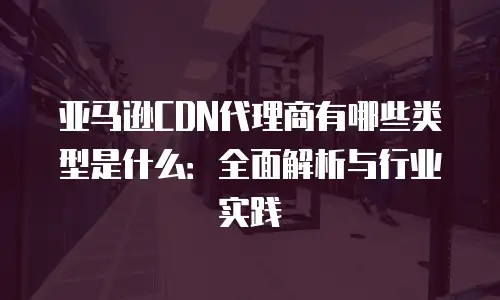 亚马逊CDN代理商有哪些类型是什么：全面解析与行业实践