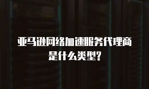 亚马逊网络加速服务代理商是什么类型?