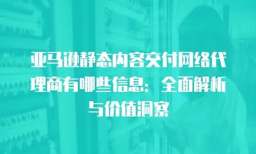 亚马逊静态内容交付网络代理商有哪些信息：全面解析与价值洞察