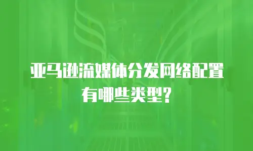 亚马逊流媒体分发网络配置有哪些类型?