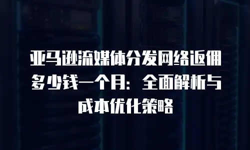 亚马逊流媒体分发网络返佣多少钱一个月：全面解析与成本优化策略
