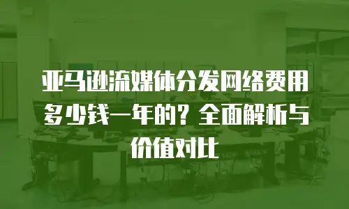 亚马逊流媒体分发网络费用多少钱一年的？全面解析与价值对比
