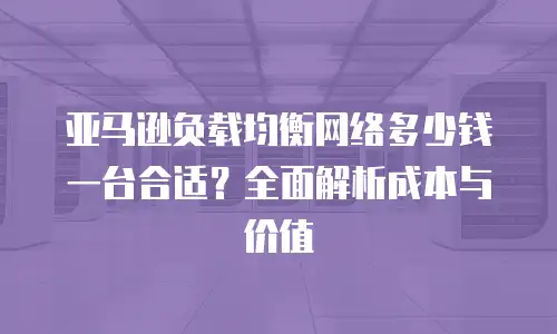 亚马逊负载均衡网络多少钱一台合适？全面解析成本与价值
