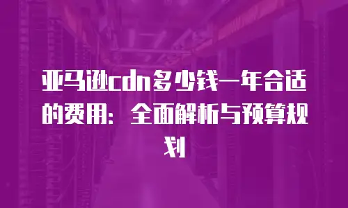 亚马逊cdn多少钱一年合适的费用：全面解析与预算规划