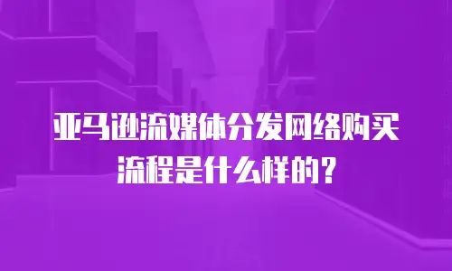 亚马逊流媒体分发网络购买流程是什么样的？