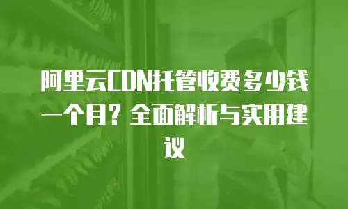 阿里云CDN托管收费多少钱一个月？全面解析与实用建议