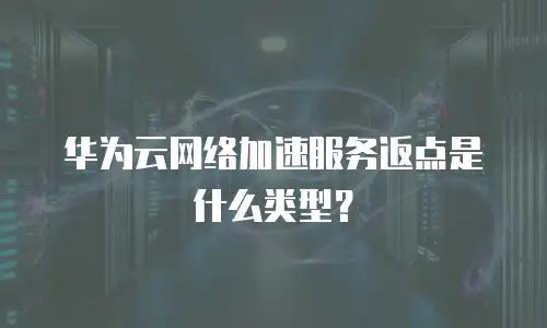 华为云网络加速服务返点是什么类型？