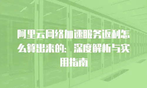 阿里云网络加速服务返利怎么算出来的：深度解析与实用指南