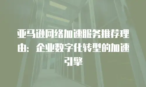 亚马逊网络加速服务推荐理由：企业数字化转型的加速引擎