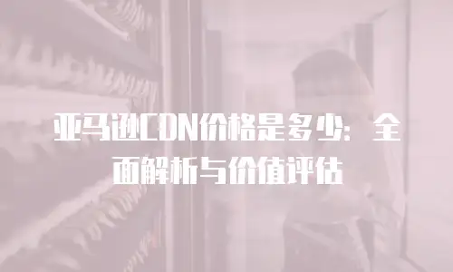 亚马逊CDN价格是多少：全面解析与价值评估