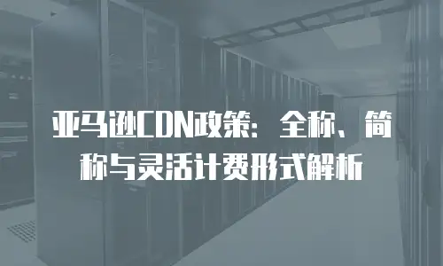亚马逊CDN政策：全称、简称与灵活计费形式解析