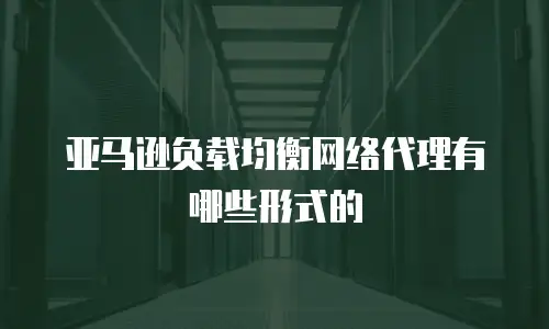 亚马逊负载均衡网络代理有哪些形式的