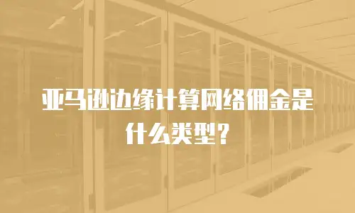 亚马逊边缘计算网络佣金是什么类型？