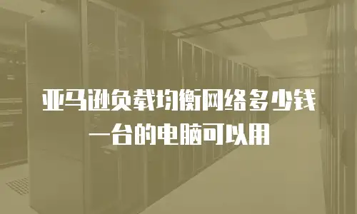 亚马逊负载均衡网络多少钱一台的电脑可以用