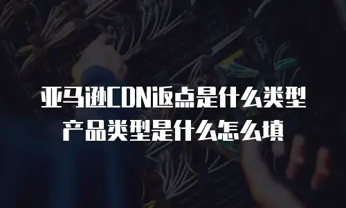 亚马逊CDN返点是什么类型产品类型是什么怎么填