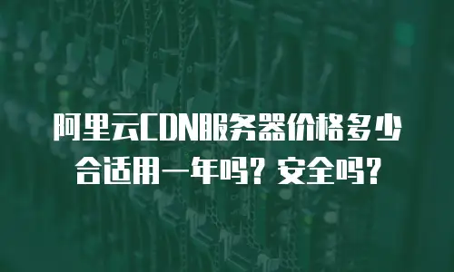 阿里云CDN服务器价格多少合适用一年吗？安全吗？