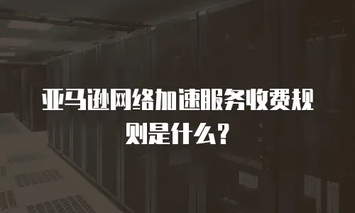 亚马逊网络加速服务收费规则是什么？