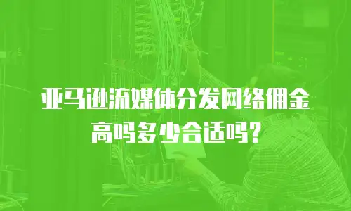 亚马逊流媒体分发网络佣金高吗多少合适吗？