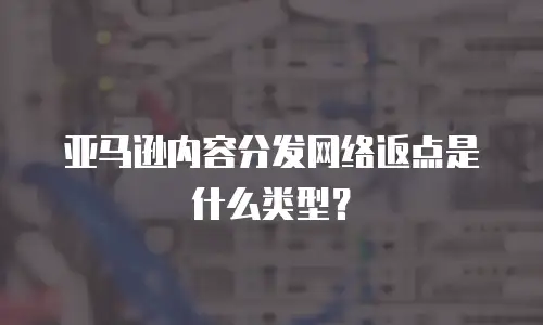 亚马逊内容分发网络返点是什么类型？