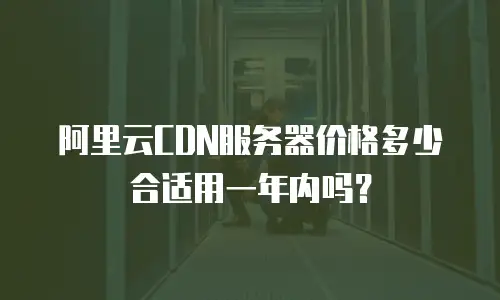 阿里云CDN服务器价格多少合适用一年内吗？