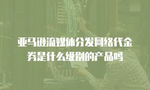 亚马逊流媒体分发网络代金券是什么级别的产品吗