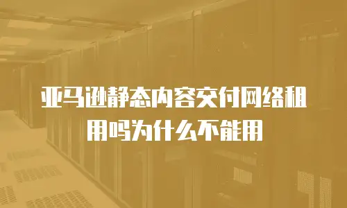 亚马逊静态内容交付网络租用吗为什么不能用