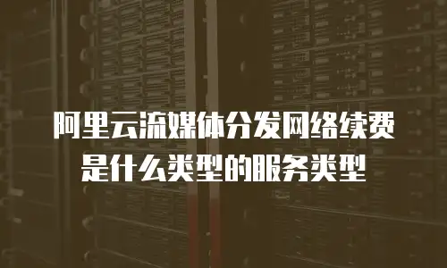 阿里云流媒体分发网络续费是什么类型的服务类型