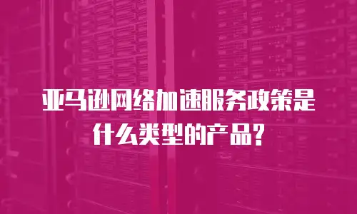  亚马逊网络加速服务政策是什么类型的产品?