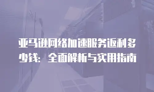 亚马逊网络加速服务返利多少钱：全面解析与实用指南