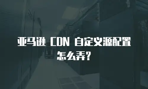亚马逊 CDN 自定义源配置怎么弄？